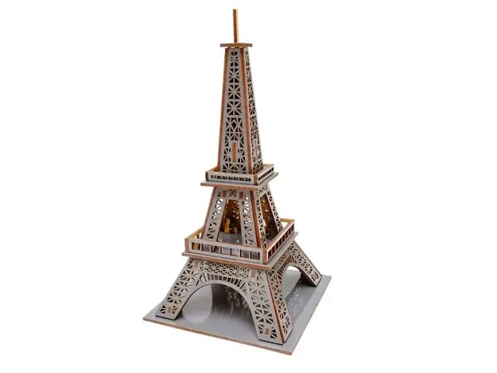 Дерев'яний 3D конструктор Ейфелева Вежа, Puzzleоk (Puz-00925), 58 дет. - фото 4