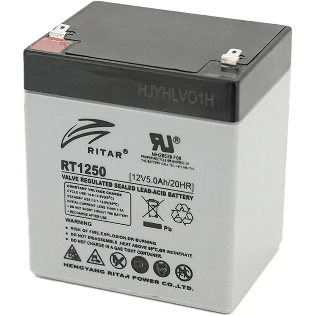 Акумулятор Ritar AGM 12V (12V/5Ah/60Wh) (RT1250) [125664] - фото 3
