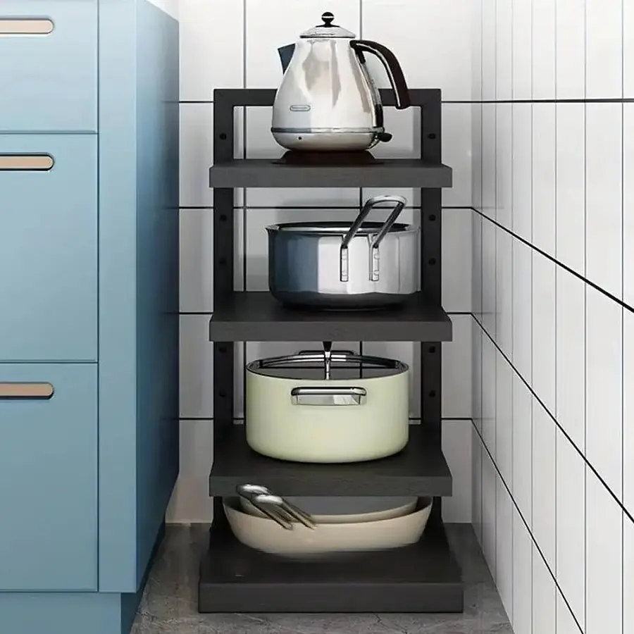 Кухонна полиця для зберігання каструль, 3 рівні Kitchen shelf for storing pots / Полиця на кухню для посуду - фото 2