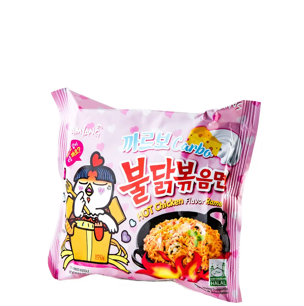 Лапша быстрого приготовления Samyang острая со вкусом курицы в соусе карбонара 130 г - фото 3