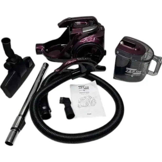 Контейнерний вакуумний пилосос Zepline ZP-6805 потужний з НЕРА фільтром 4 л 4000 Вт Фіолетовий - фото 8