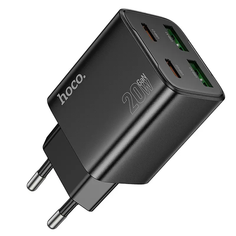 МЗП Hoco N55 Fundador PD20W four-port (2USB-A/2C) Black - фото 4