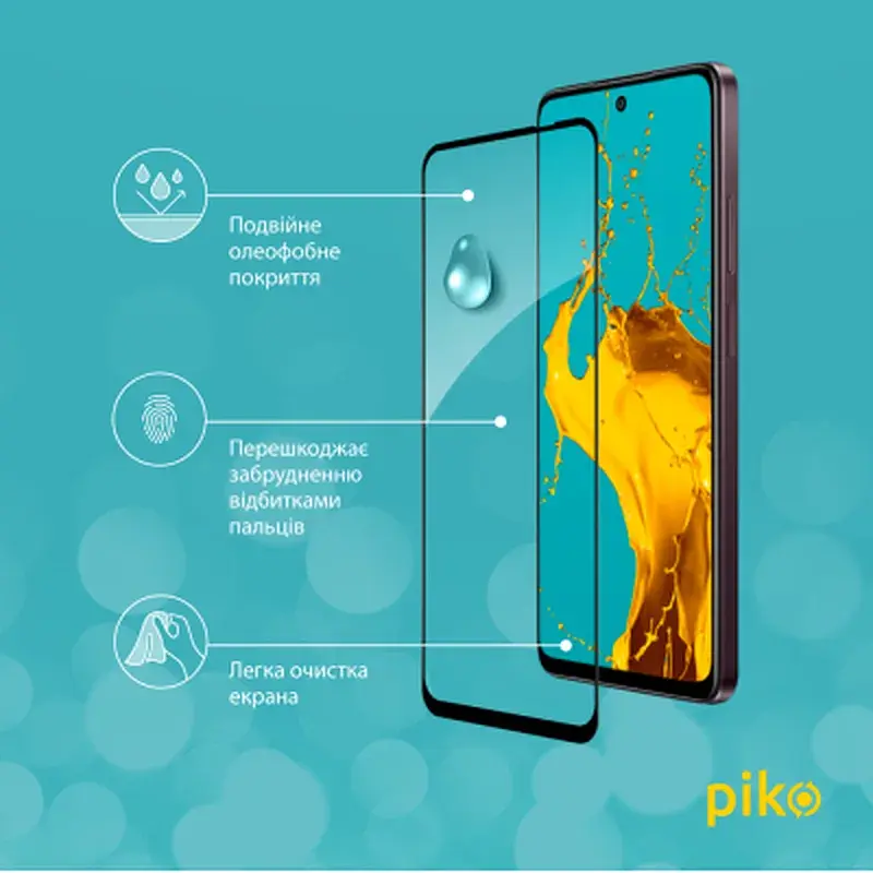 Скло захисне Piko Full Glue Oppo A3x Black (1283126598678) - фото 4