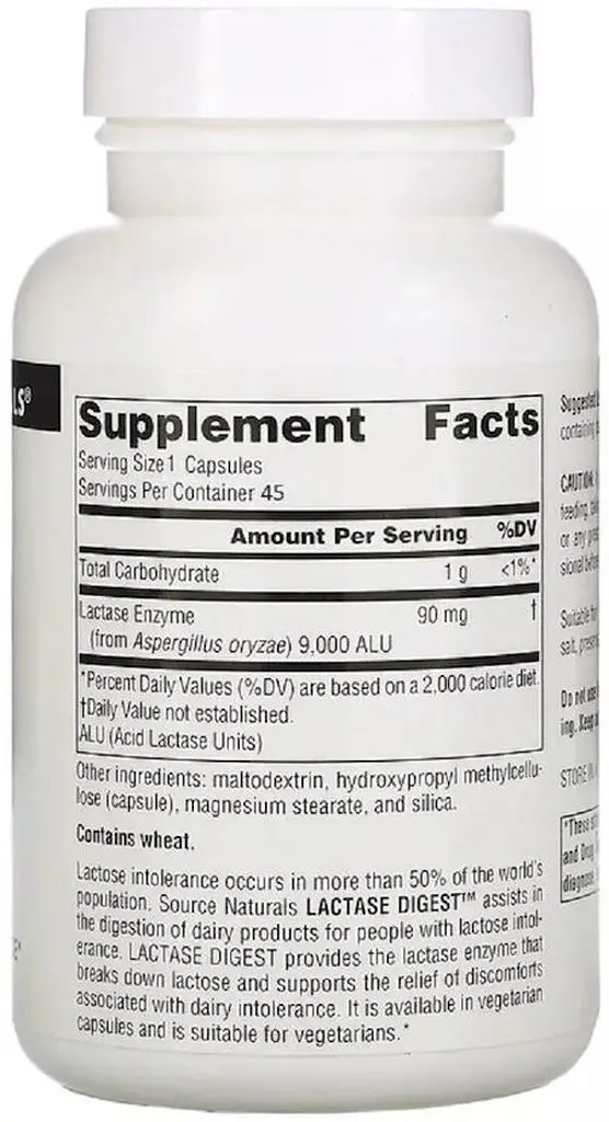 Натуральная добавка Source Naturals Lactase Digest, 90 капсул - фото 2