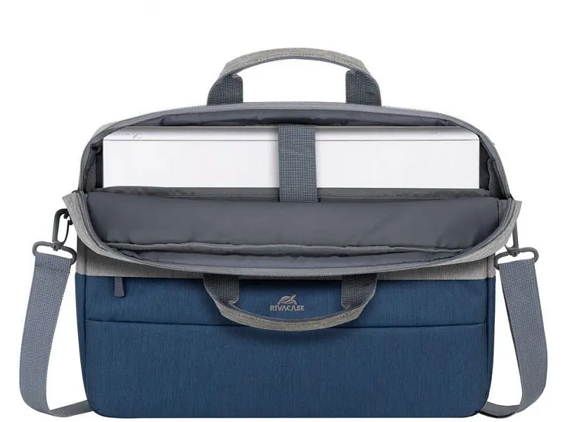 Сумка для ноутбука RIVACASE 7532 15.6 Grey/Dark blue (7532 (Grey/Dark blue)) - фото 2