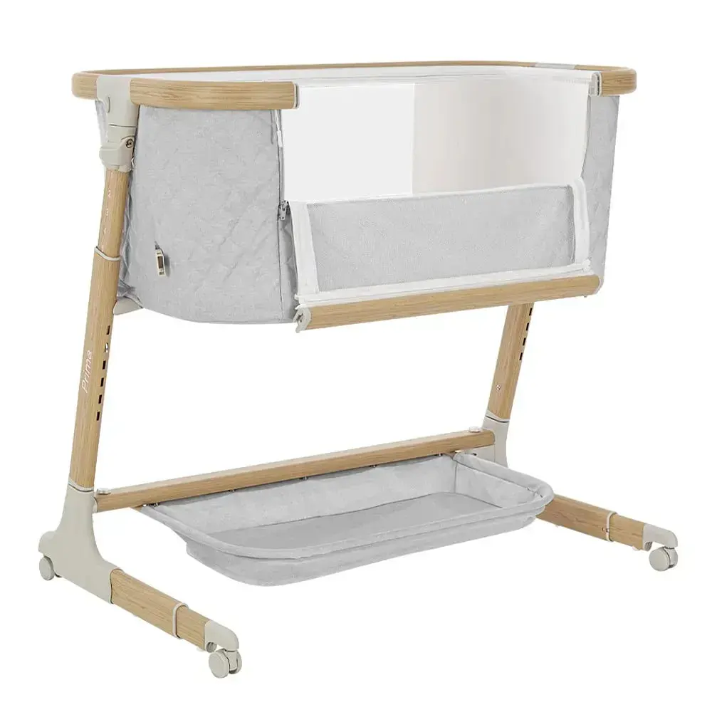 Дитяче ліжечко Carrello Prima CRL16503 Cloud Grey електронне укачування 6 рівнів висоти матрац Bluetooth - фото 2