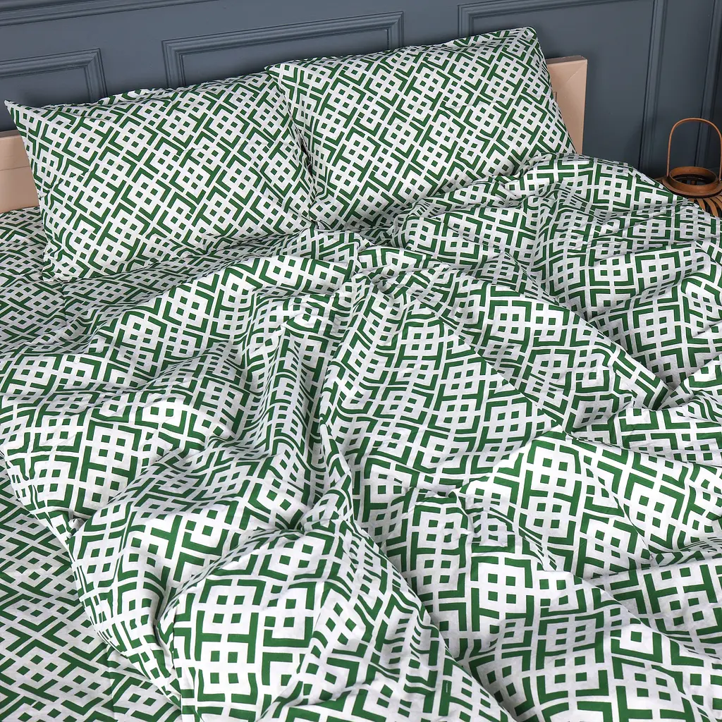Пододеяльник MirSon бязь Abstract Green 110х140 см (2200013166238) - фото 4