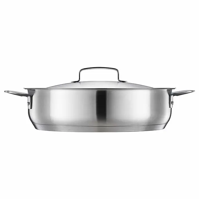 Сотейник глибокий Fiskars All Steel 28 см матовий (1064749) - фото 4