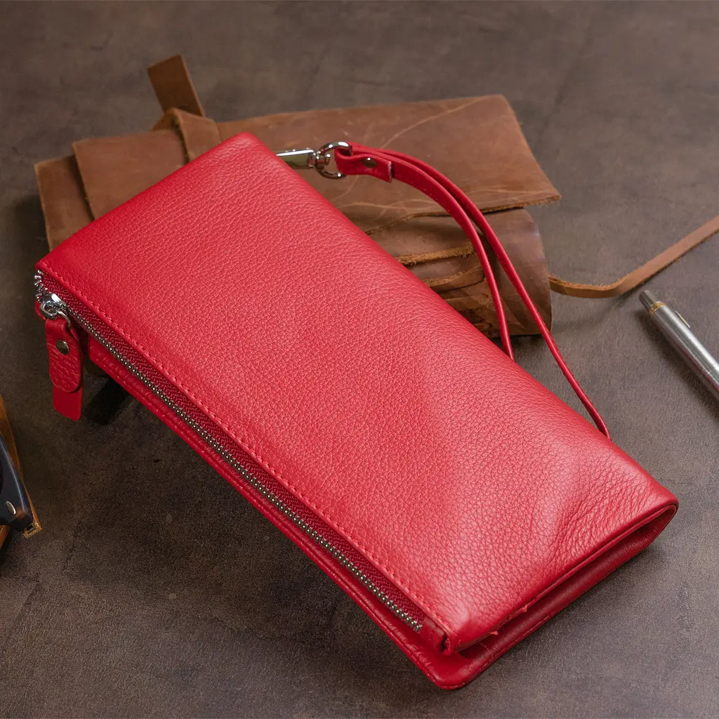 Женский кожаный кошелек-клатч ST Leather 20.8х10х2 см acs0015263 - фото 7