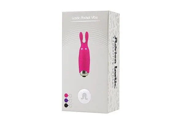 Віброкуль зі стимулюючими вушками Adrien Lastic Pocket Vibe Rabbit Pink, 8.5х2.3 см (рожева) - фото 3