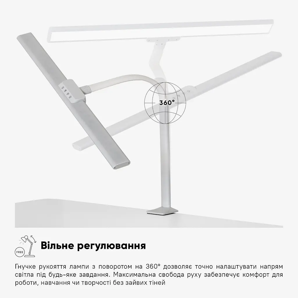 Лампа світлодіодна Mealux з пультом біла (DL-1020 + remote White)  - фото 11