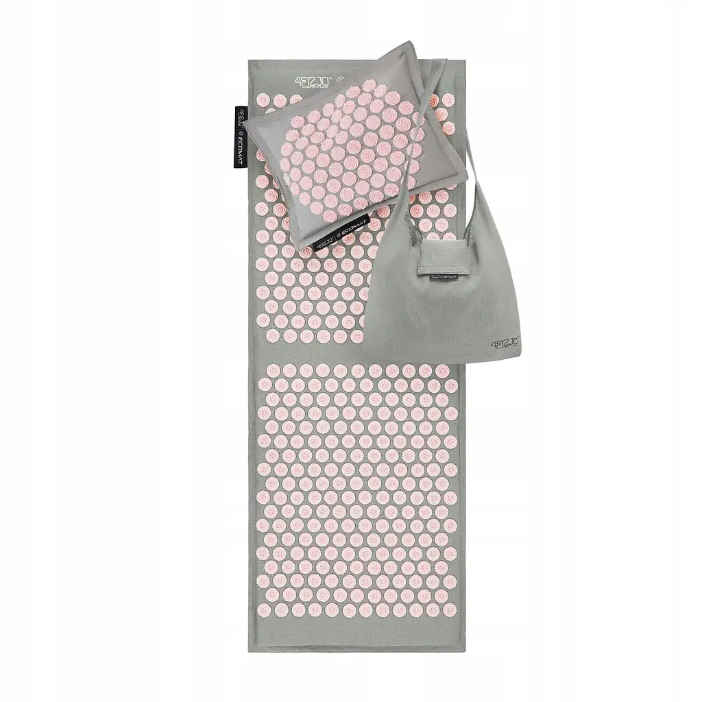 Килимок акупунктурний з подушкою 4FIZJO Eco Mat XL Аплікатор Кузнєцова 4FJ0515 Grey/Pink (P-5907739313607) - фото 13