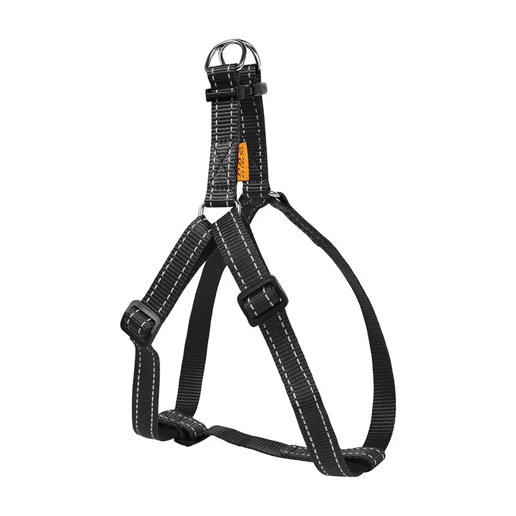 Шлея для собак Dog Extreme з нейлону регульована Ш 25 мм В:60-90 см чорна (06681) - фото 2