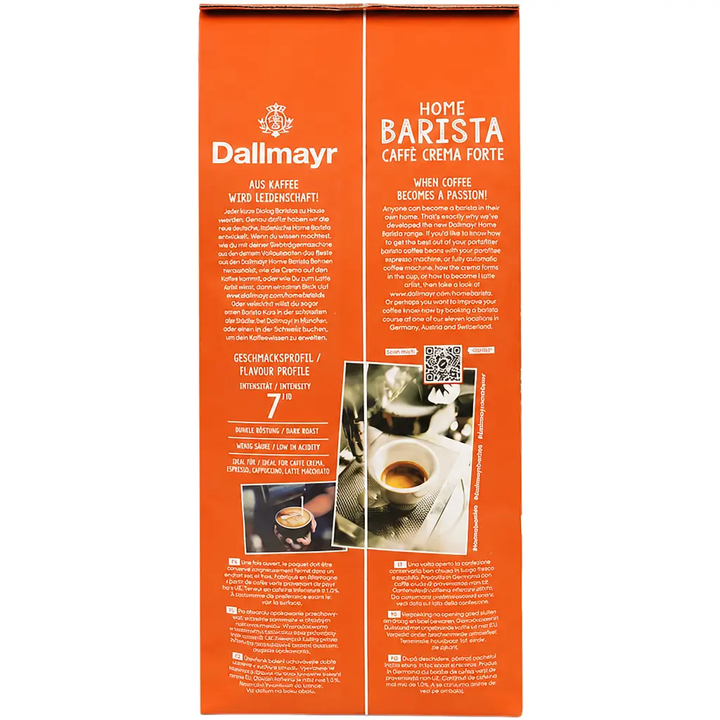 Кава в зернах Dallmayr Home Barista Caffé Crema Forte смажена 1 кг - фото 6