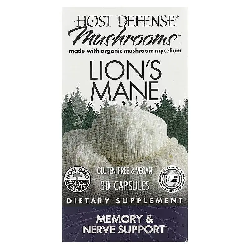 Натуральна добавка Host Defense Lion's Mane, 30 вегакапсул - фото 2