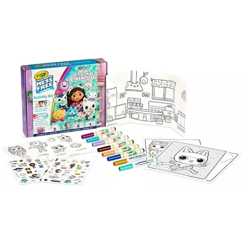 Набор для творчества Crayola Color Wonder Gabby's Dollhouse раскраски фломастеры наклейки - фото 2