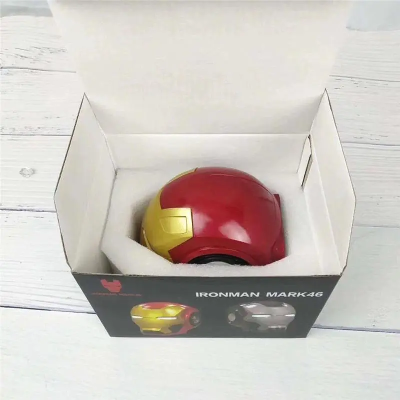 Портативна бездротова Bluetooth колонка OPT-TOP Iron Man micro-USB SD/microSD/TF Card - фото 4