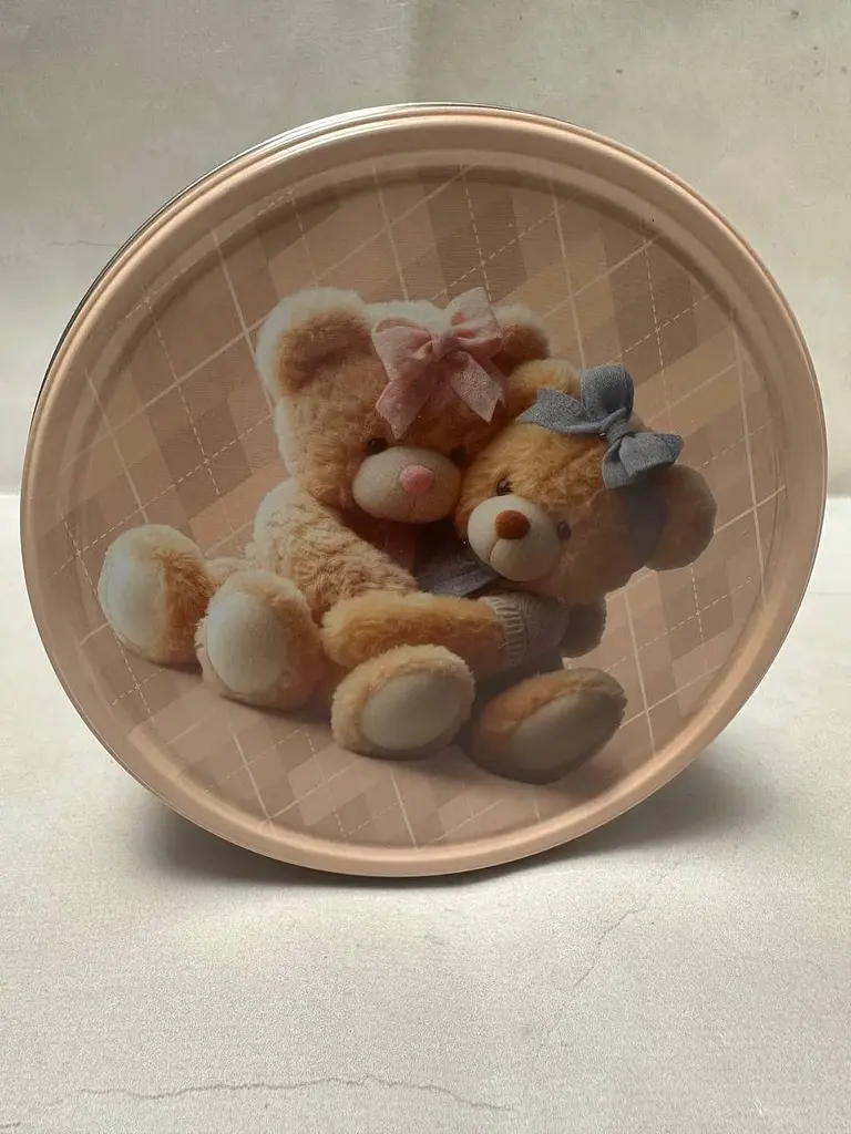 Печиво вершкове Jacobsens Bakery Cute Teddies металева банка персикова 150 г