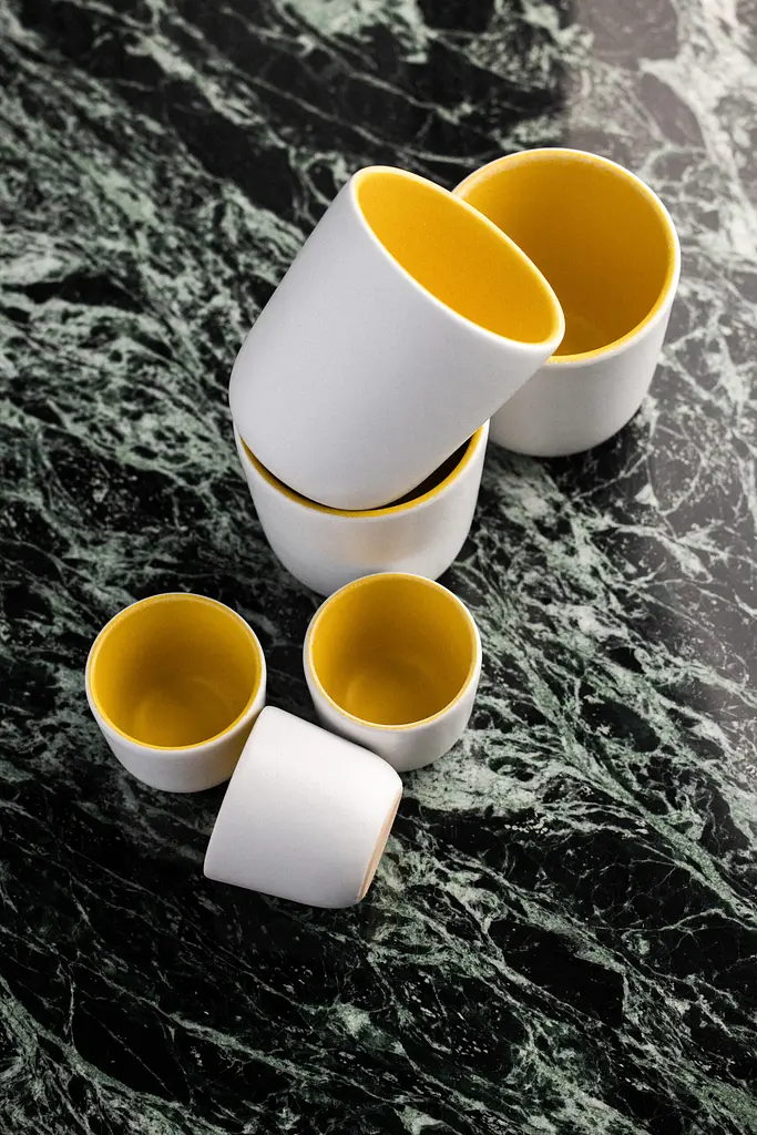 Чашка Barta Coffee Cup 160 мл Білий/Жовтий - фото 4