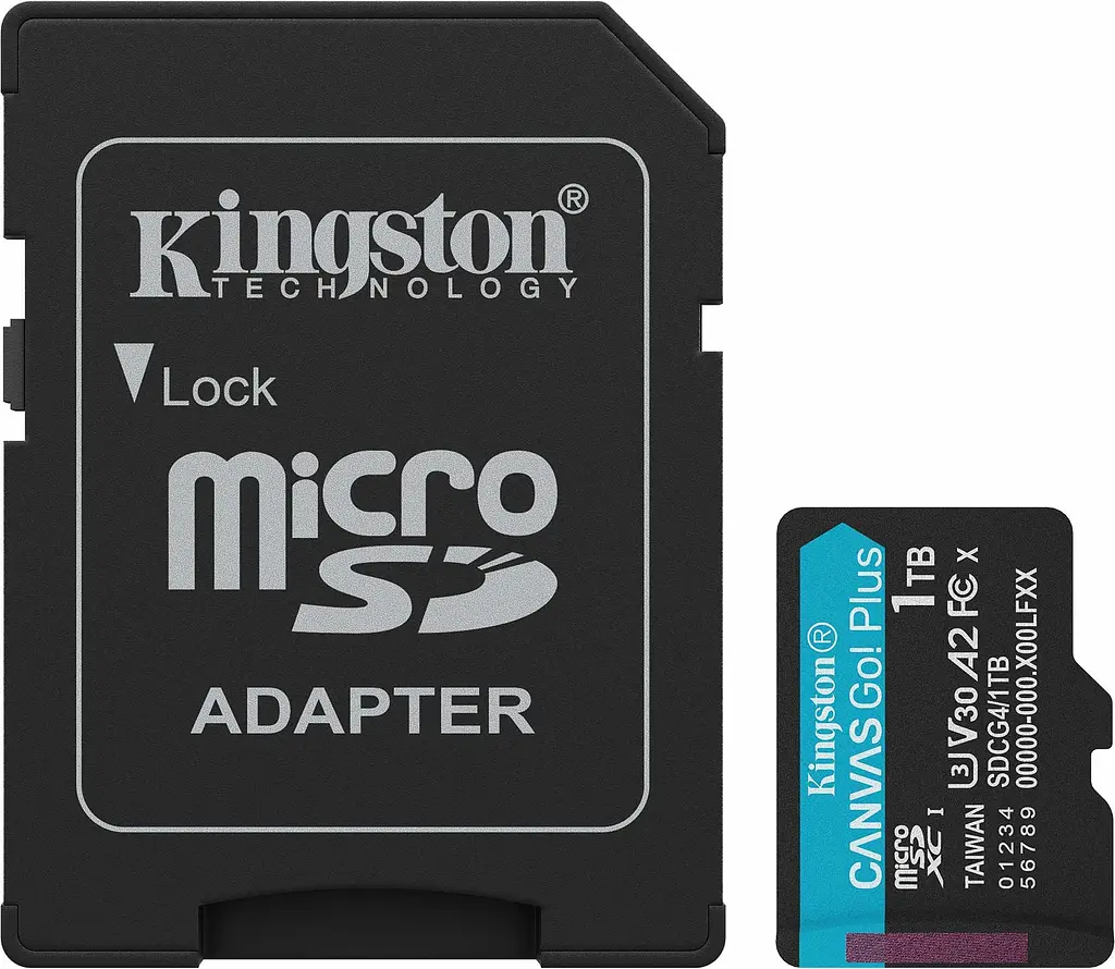Карта пам'яті Kingston MicroSDXC 1TB Canvas Go! Plus class 10 UHS-I U3 V30 A2 Adapter SD (SDCG4/1TB)