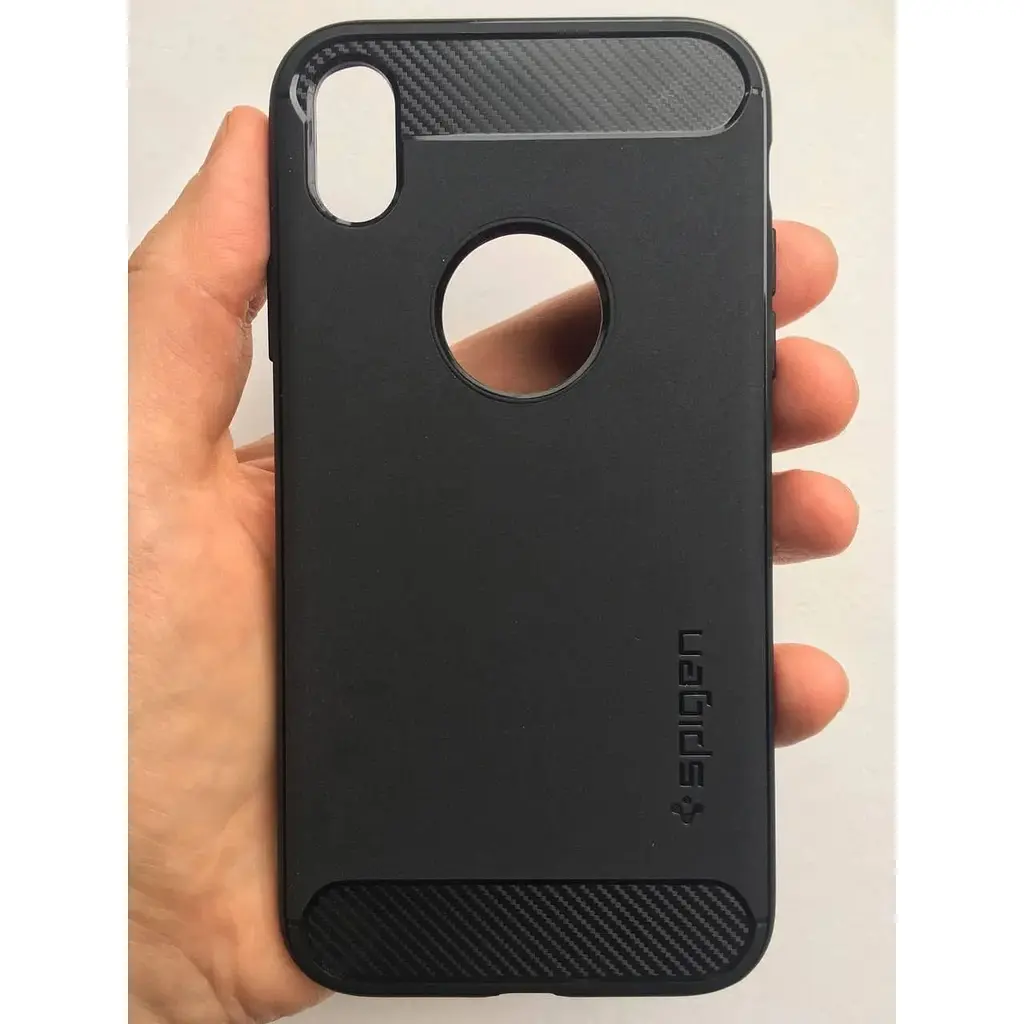 Оригінальний протиударний силіконовий чохол Spigen Rugged Armor Matte Black для iPhone XR (064CS24871) - фото 9