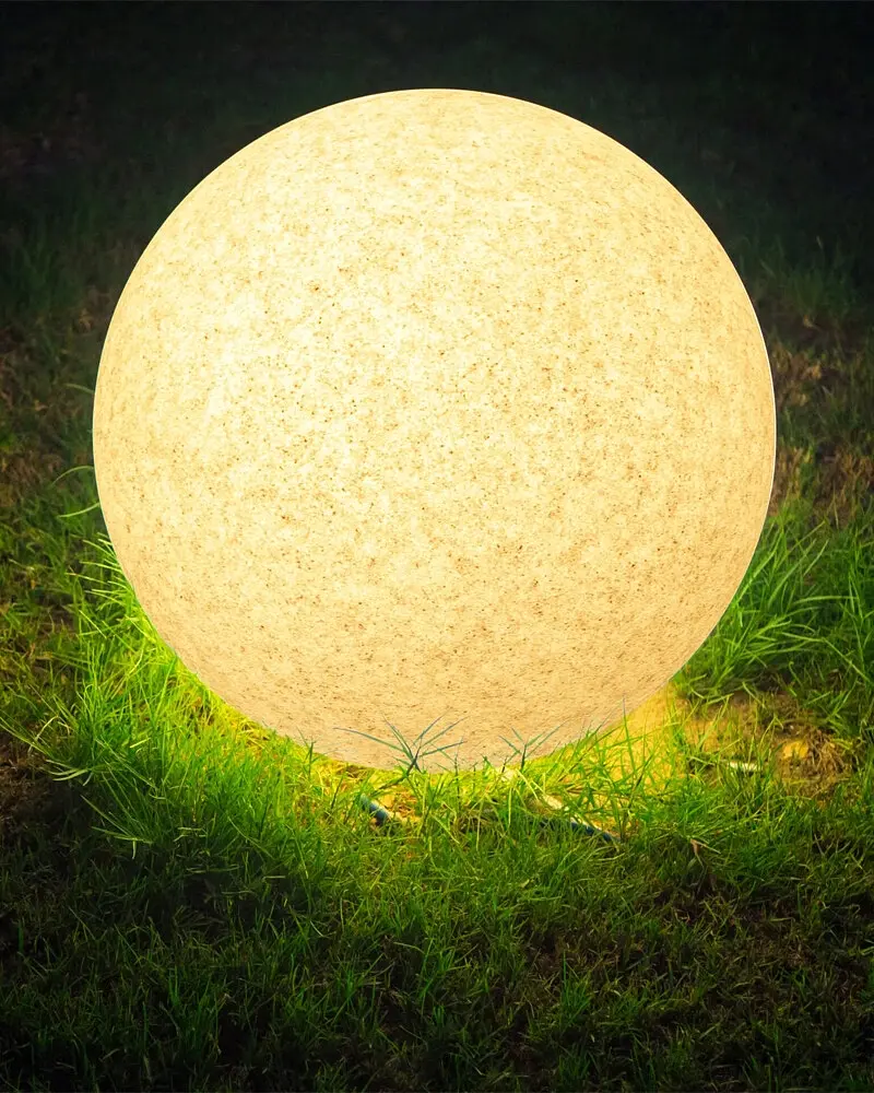 Уличный садовый светильник шар Goldlux 330352 Argento 40 E27 1x25W IP65 Серый - фото 2