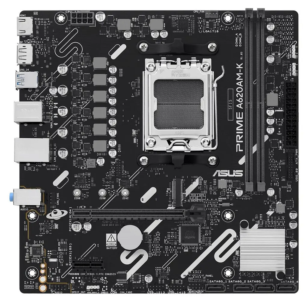 Материнська плата Asus Prime A620AM-K Socket AM5 - фото 2