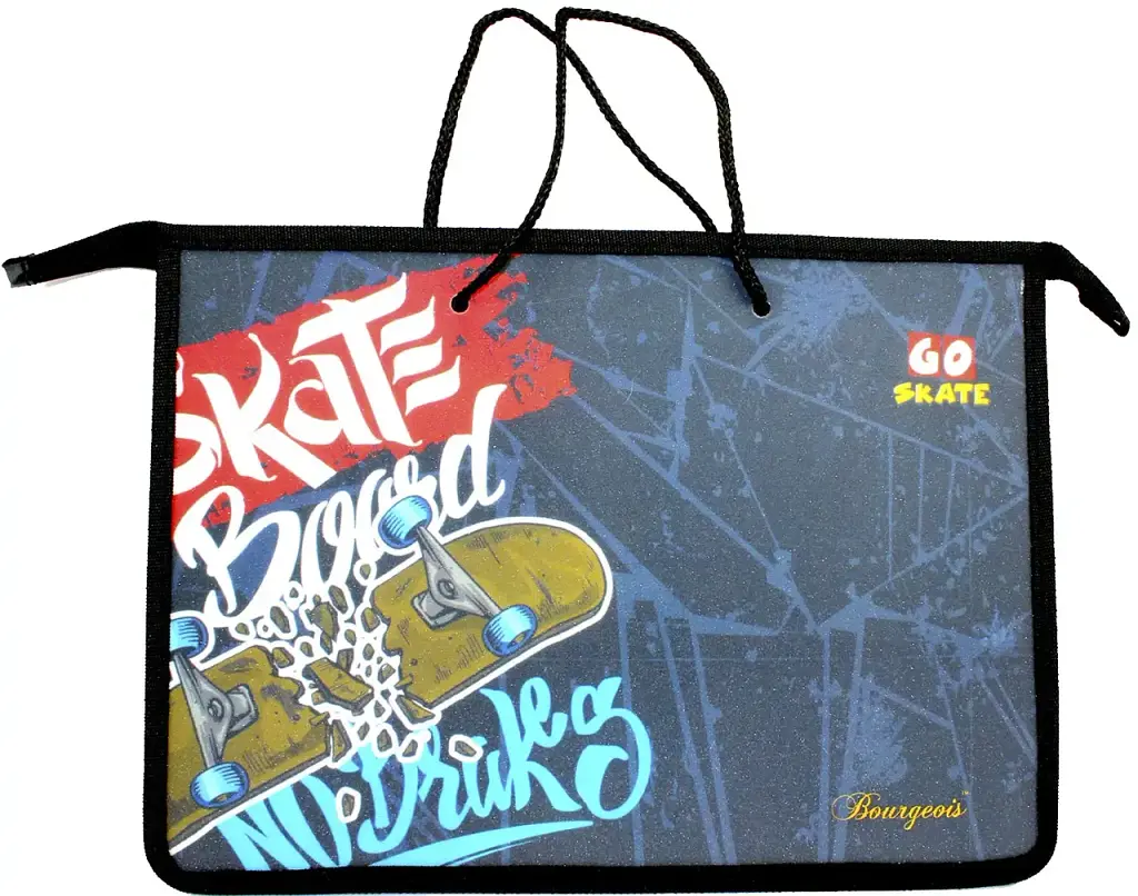 Папка A4+ №Р0232 Go Skate на блискавці з ручками
