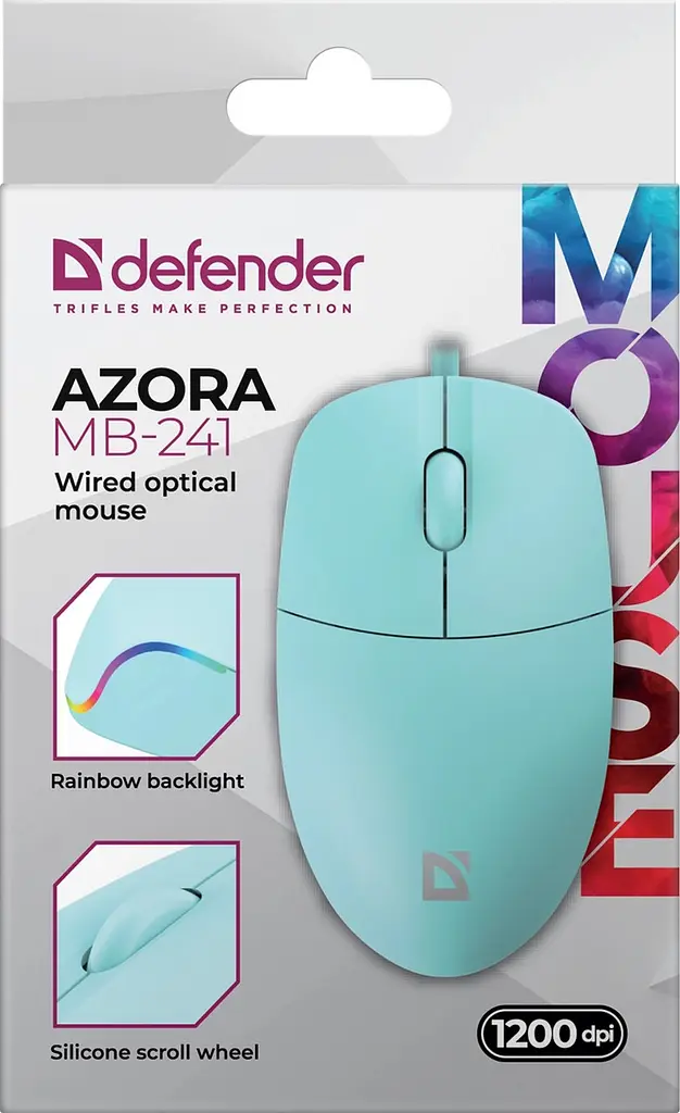 Миша Defender Azora MB-241 синій (52243) (7130230) - фото 5