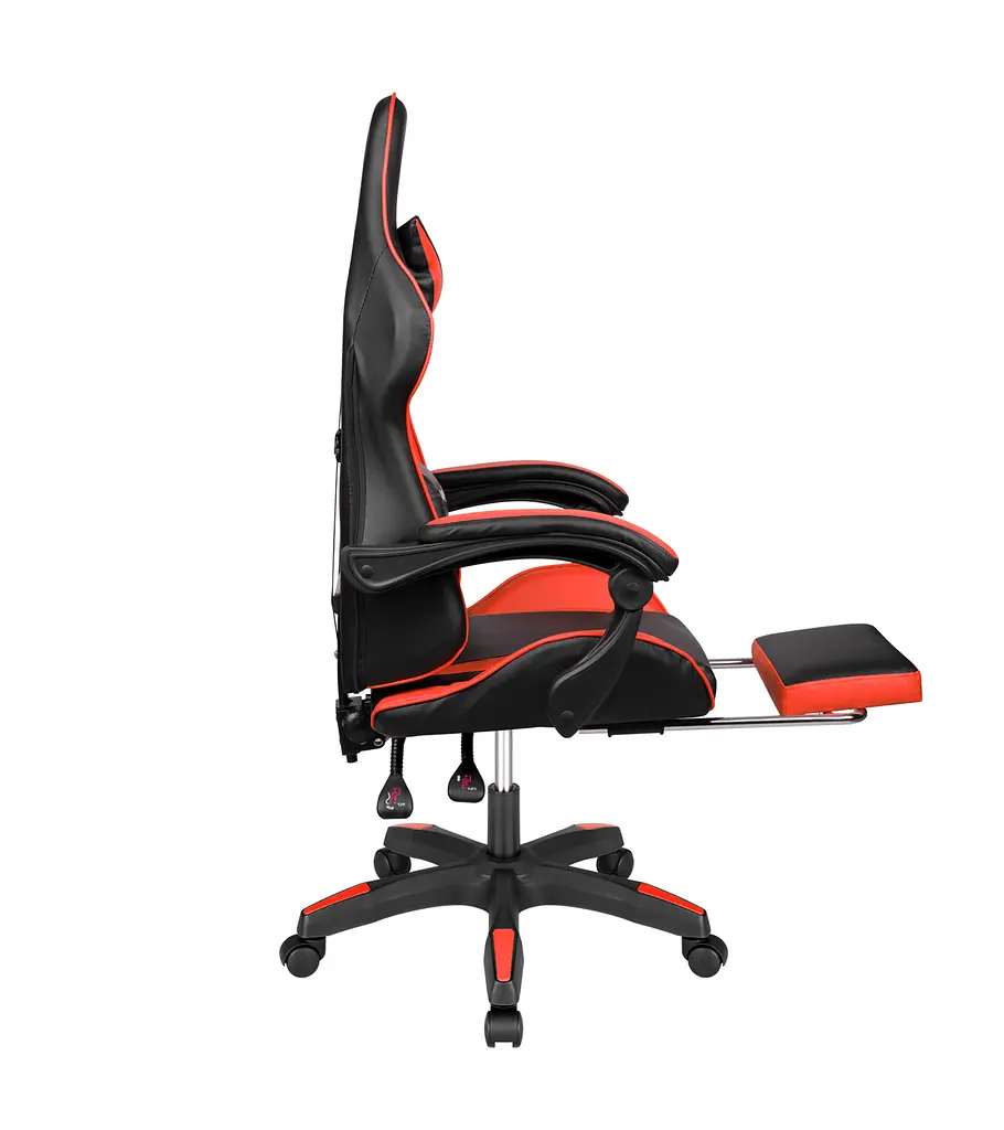 Кресло геймерское Kruger & Matz GX-150 с подставкой для ног Red/Black - фото 3
