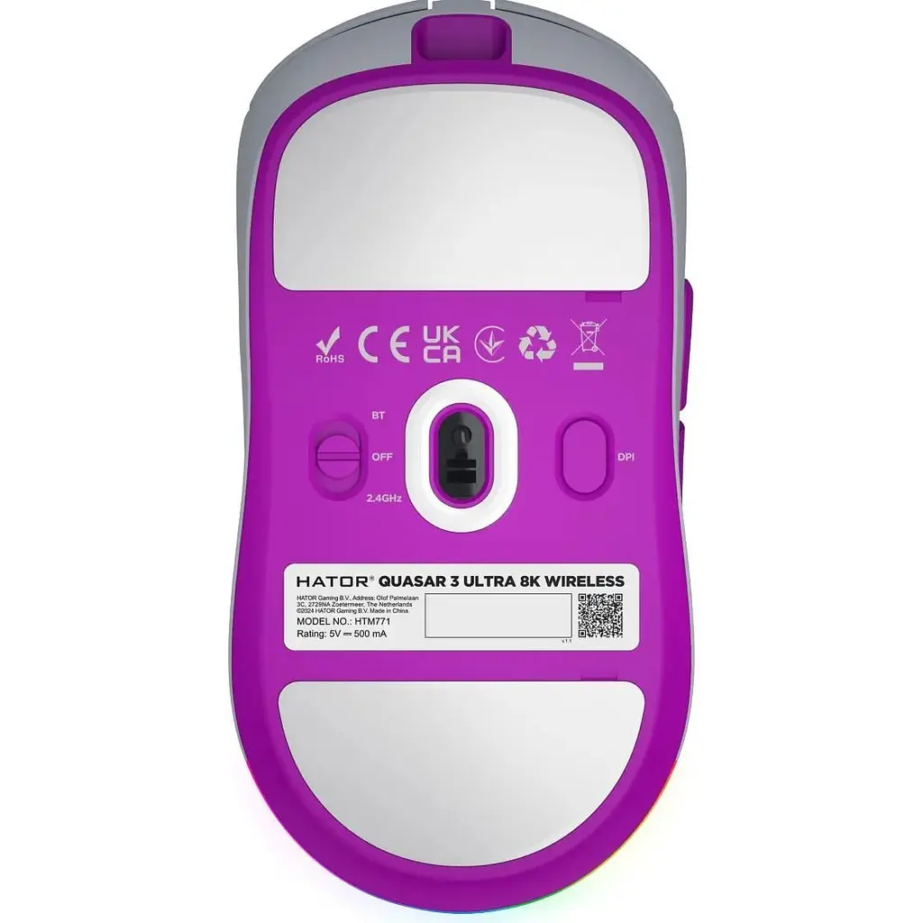 Миша Hator Quasar 3 Ultra 8K Wireless White/Violet (HTM771) [127985] - фото 5