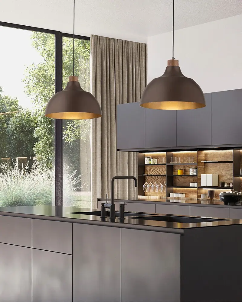Підвісний світильник люстра TK Lighting 6926 Cap E27 1x15W IP20 коричневий - фото 2