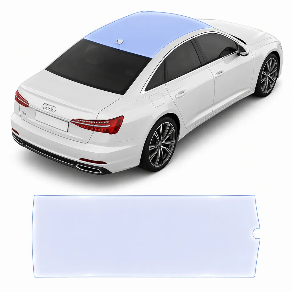 Антигравійна захисна бронеплівка за лекалами для Audi A6 C8 2018-2022 - зона даху