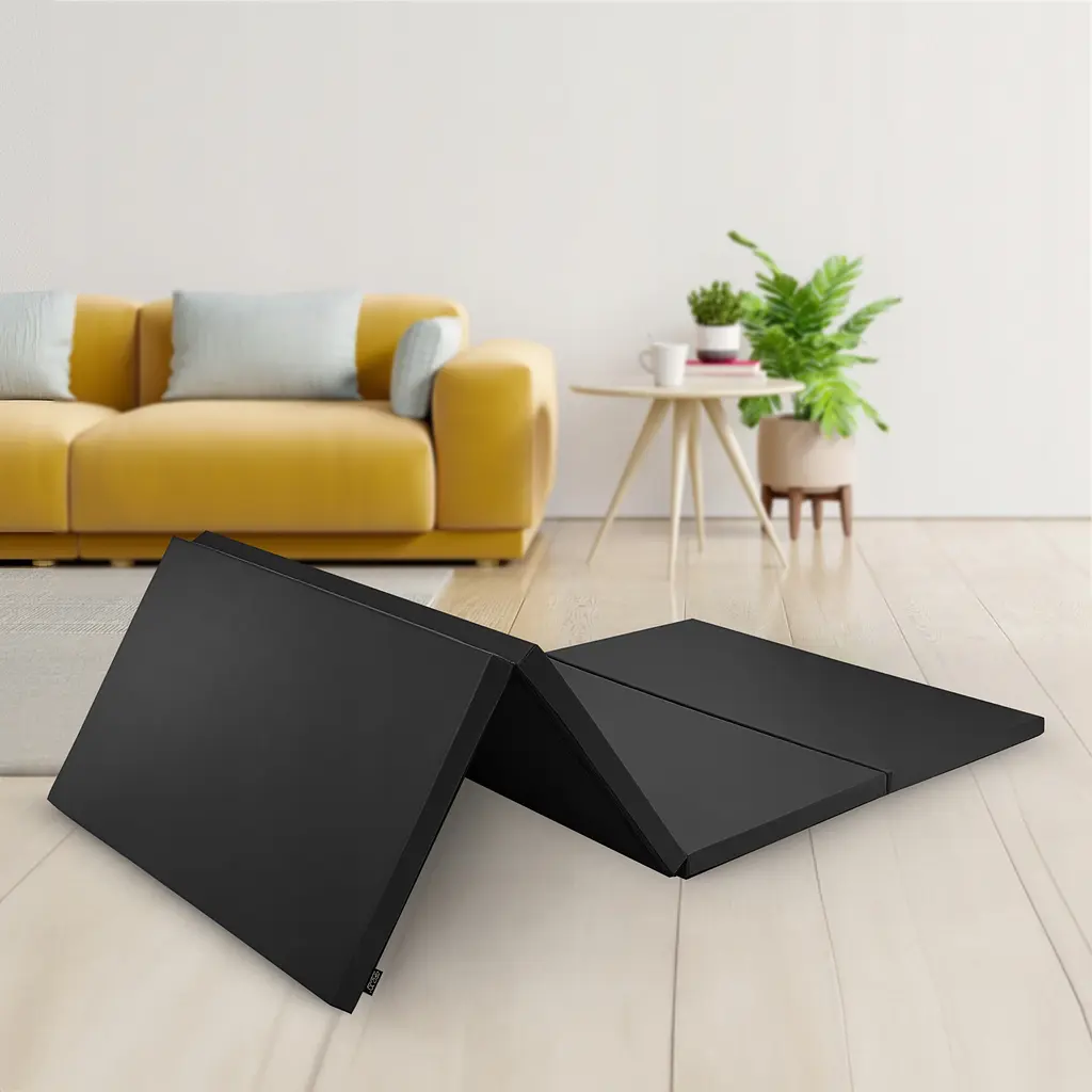 Мат гімнастичний складаний 4FIZJO XL 240 x 120 x 5 см Black (P-5907739319708) - фото 6