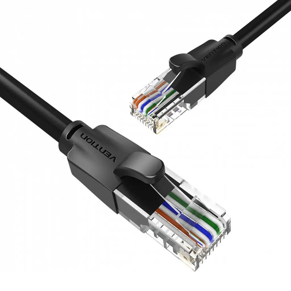 Патч-корд Vention 1.5 м, UTP Cat. 6 RJ-45 плаский чорний (IBJBG) - фото 3