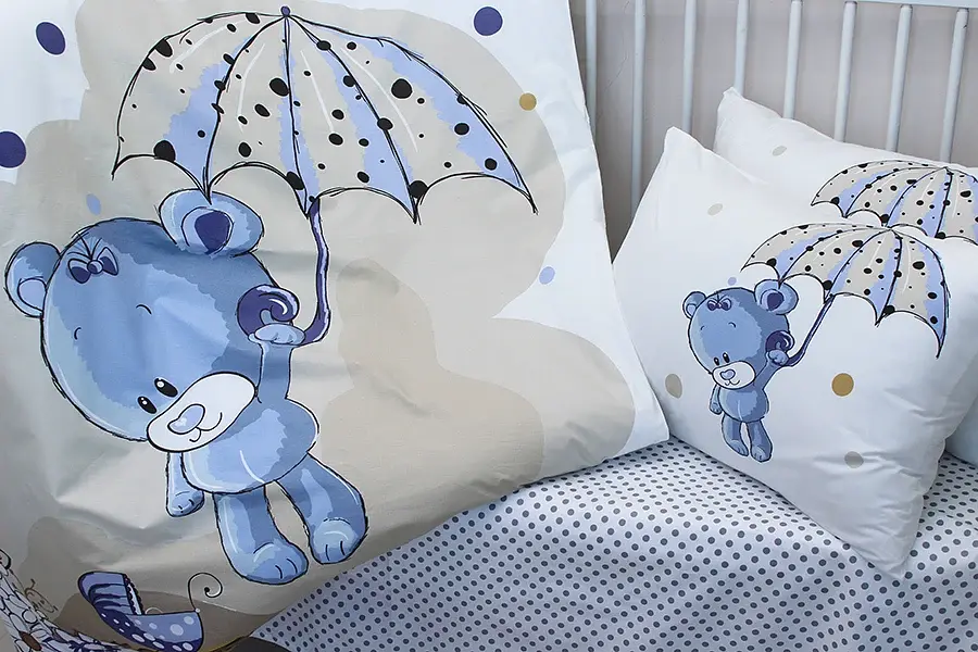 Комплект постільної білизни в ліжечко Tag Tekstil Umbrella blue для немовлят Парасолька (блакитна) - фото 2