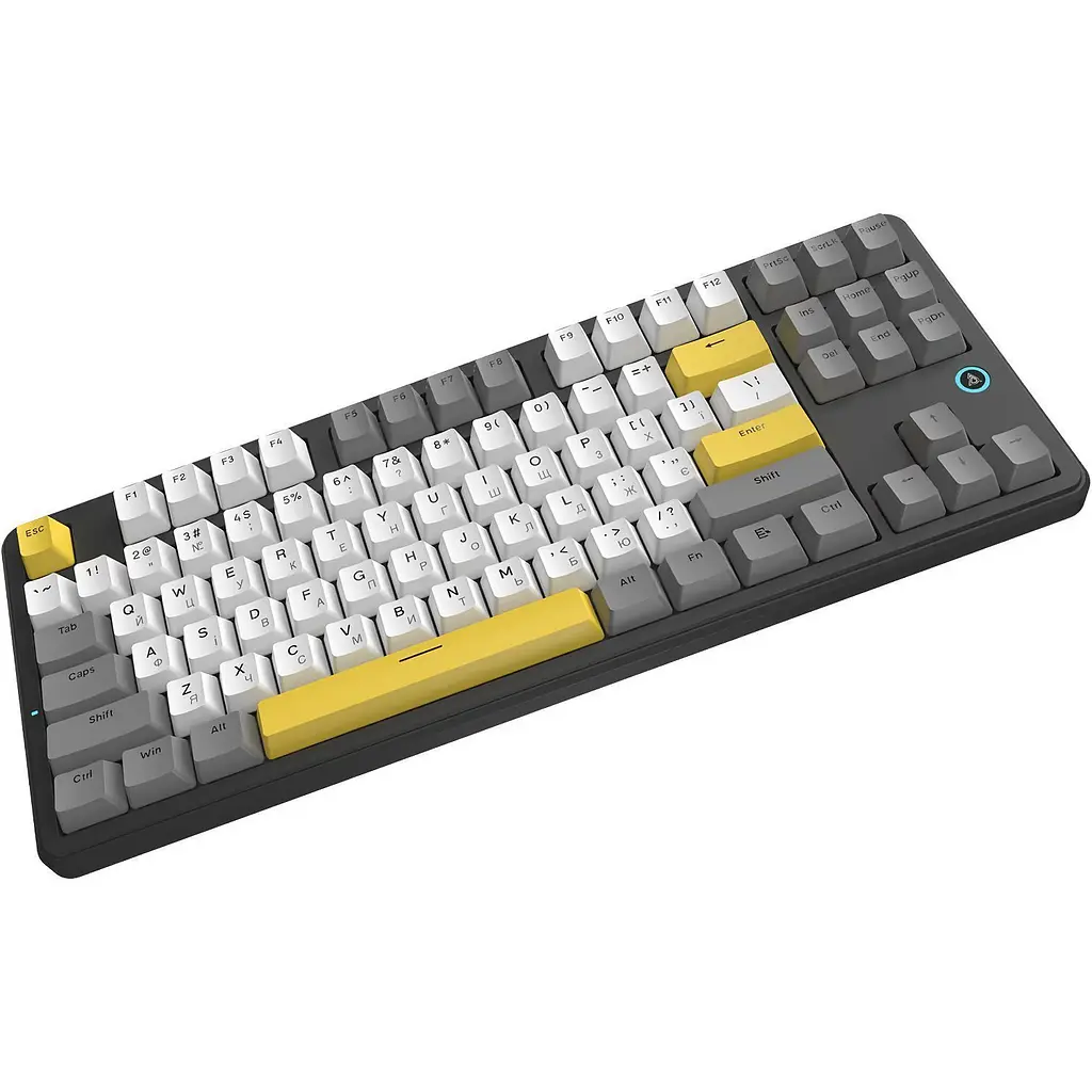 Клавиатура Ajazz AK870 V2 Flying Fish Switch Black/Grey/Yellow (AK870-V2-FF-BGY) [156875] - фото 2