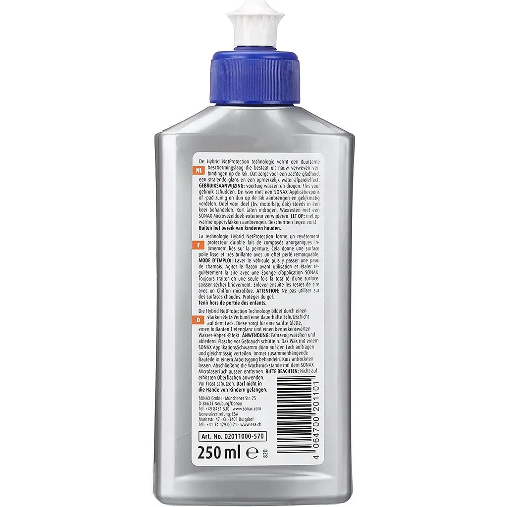 Фінішний поліроль із воском Sonax Brilliantwax 1 Hybrid NPT, 250 мл - фото 2