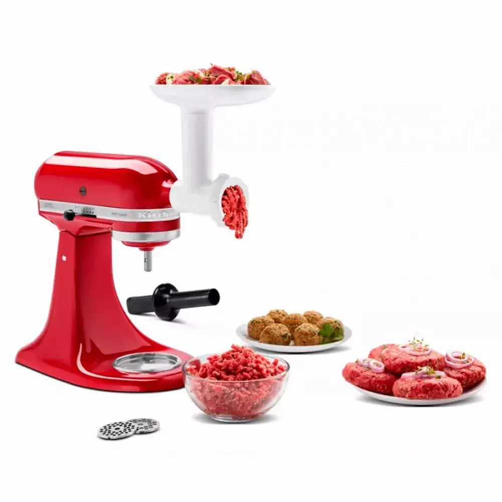 Набір з 2 насадок KitchenAid 5KSMFVSFGA для перетирання овочей/фруктів + м'ясорубка (5KSMFVSP+5KSMFGA) - фото 5