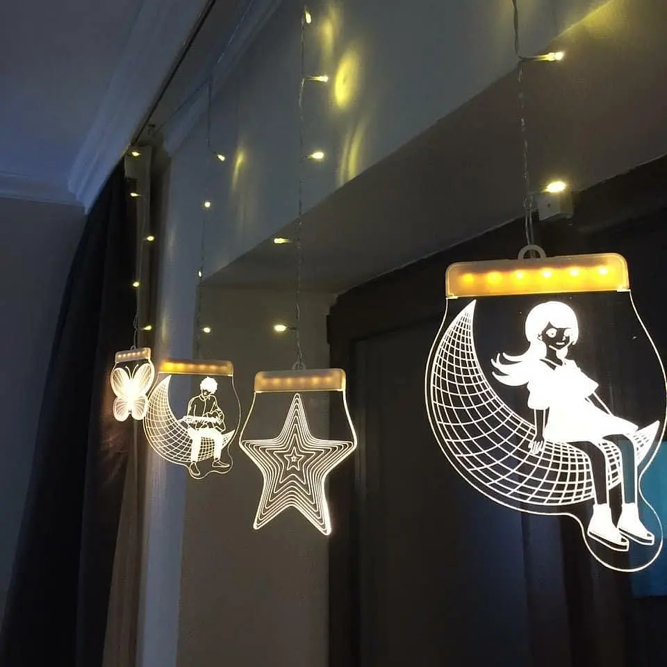 Новорічна світлодіодна гірлянда шторка "Романтична ніч" YS-UK014 USB 138 LED 2.5х2м (теплий білий) + пульт 82765 - фото 4