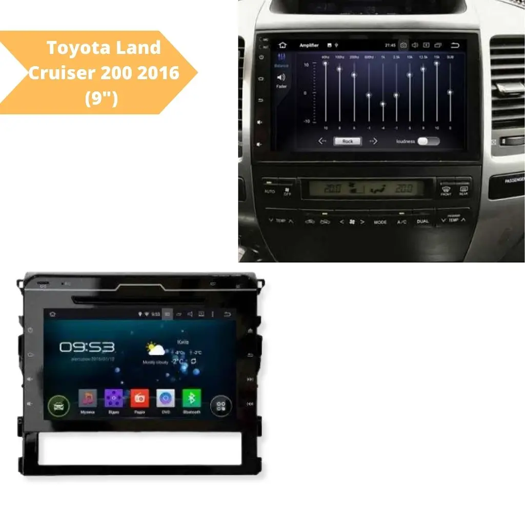 Штатна автомагнітола XPRO Toyota Land Cruiser 200 2016 (9") Android 10.1 (4/32) чорний (MER-14137_5408) - фото 2