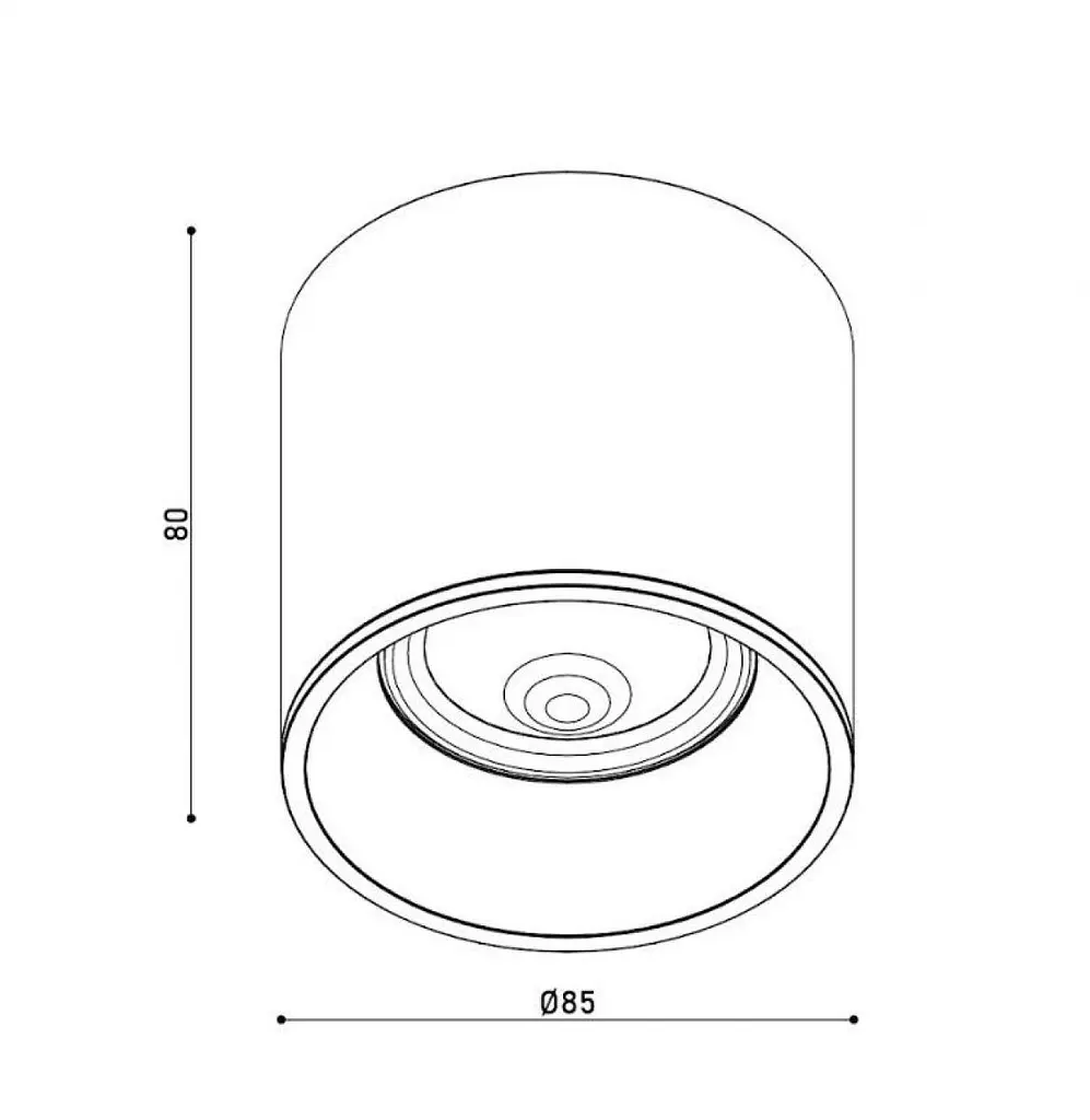 Светильник точечный KLOODI KD-EYE85 10W 4K BK - фото 2