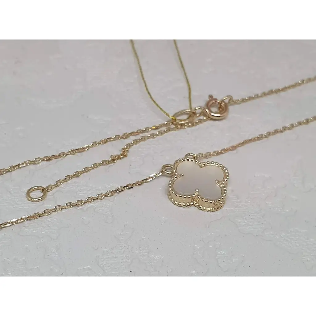 Золоте кольє Платон Конюшина з перламутром. 2Н181/68Б 40 - фото 2