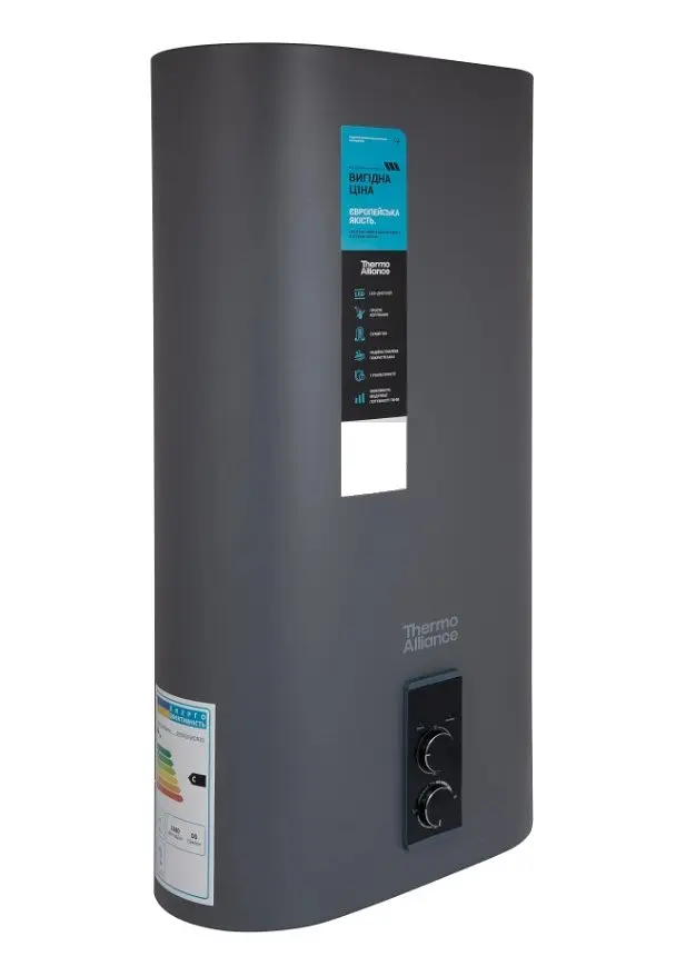 Водонагреватель электрический Thermo Alliance, 2 кВт, сухой ТЭН, 80 л плоский, вертикальный, прямоугольный, серый (DT80V20GPDD2G) - фото 2