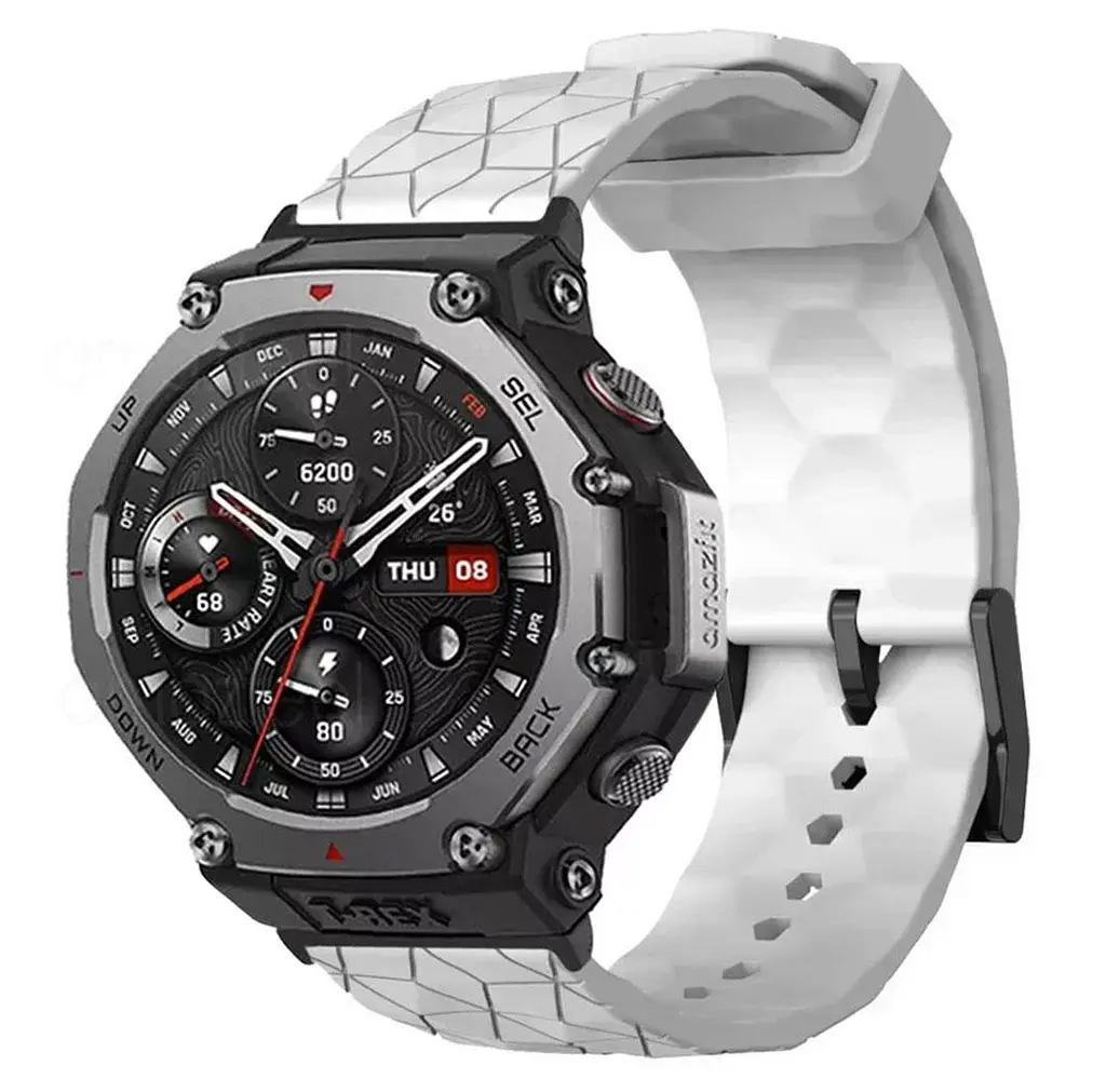 Ремінець Primolux Dimond силіконовий для годинника Xiaomi Amazfit T-Rex 3 (W2323GL2N) - White - фото 2