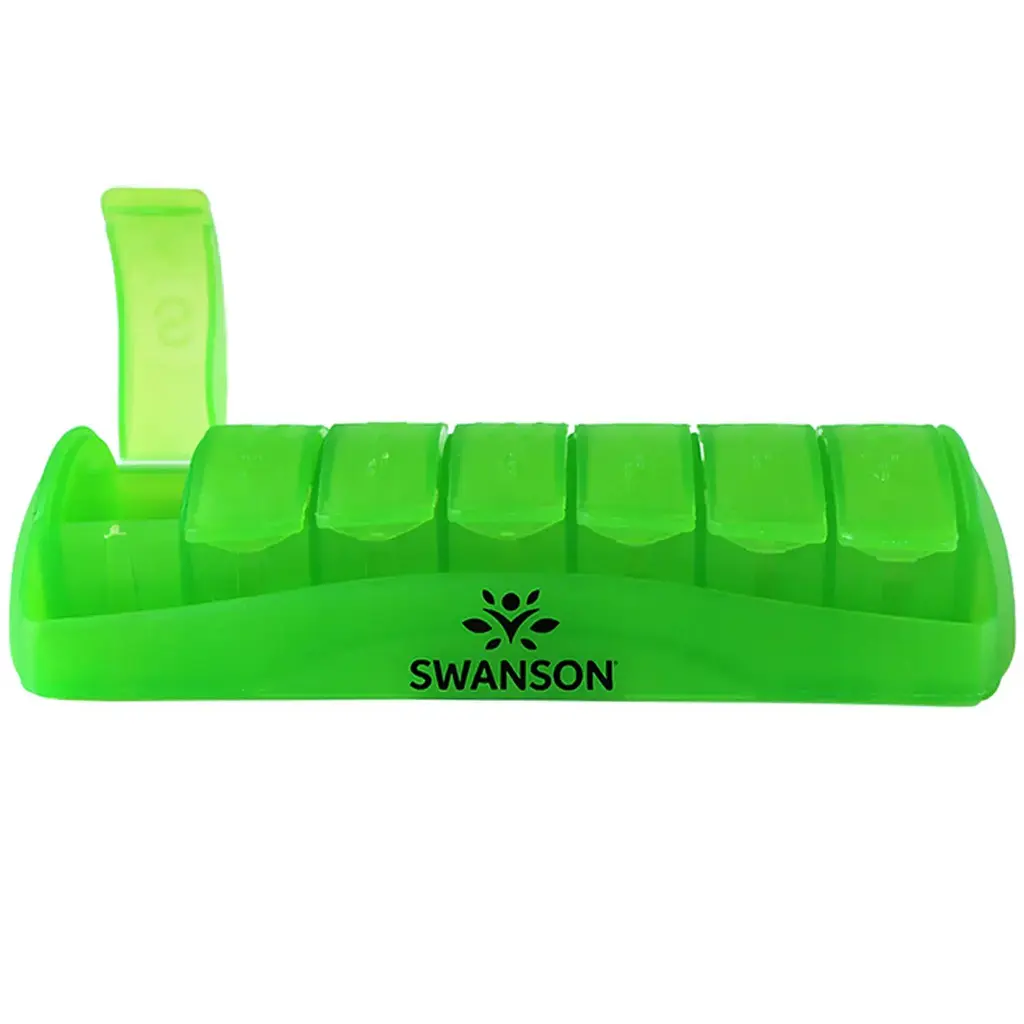Таблетниця Swanson Pill Box на 7 відділень зелена