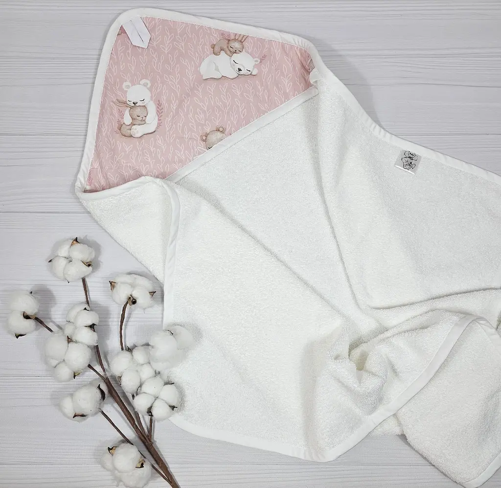 Дитячий рушничок-куточок 80х80 a.l.babybox Солодкі обійми - фото 2