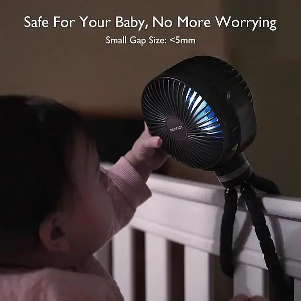 Вентилятор для коляски, маленький портативний вентилятор Momcozy - фото 4