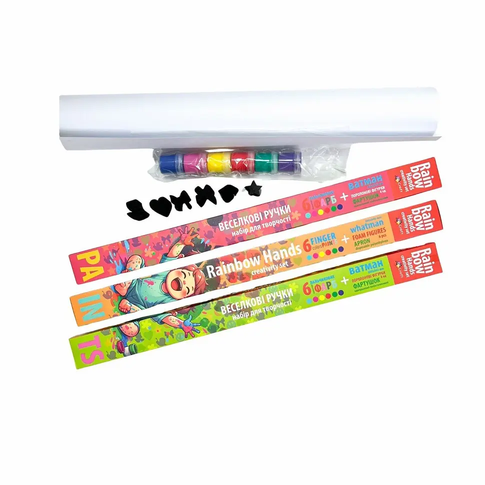 Дитячий набір для творчості "Веселкові ручки" Art Craft 5028-AC Пальчикові фарби - фото 3