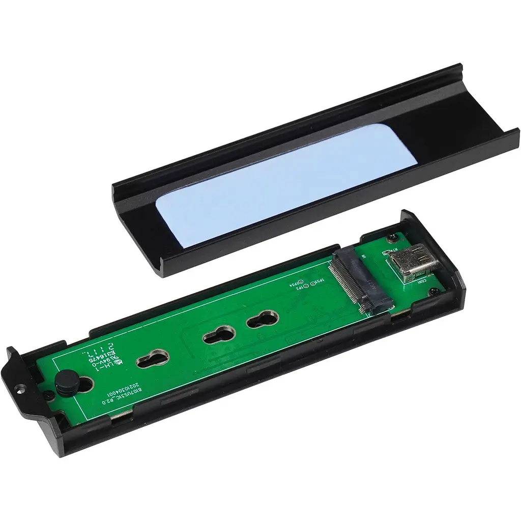 Зовнішня кишеня Chieftec M.2 PCIe NVMe/SATA SSD CEB-M2C-TLE USB3.2 Gen2 Type-C Tool-Less Aluminum/Plastic (CEB-M2C-TLE) - фото 2